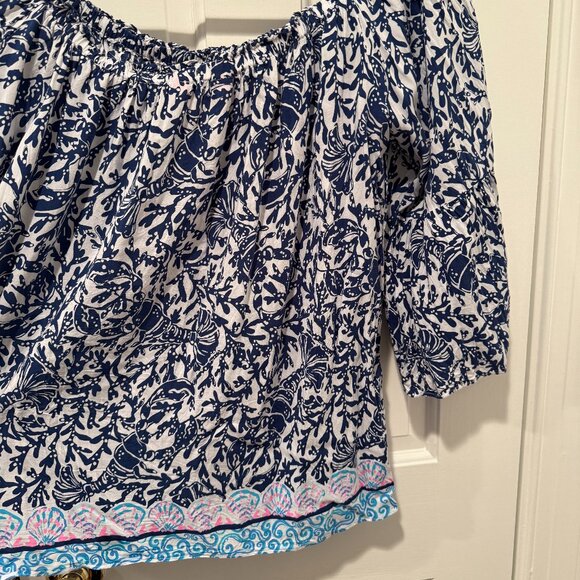 Lilly Pulitzer Nevie Off-The-Shoulder Top Size XL - Picture 5 of 6